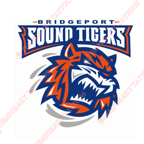 Bridgeport Sound Tigers Customize Temporary Tattoos Stickers NO.8983